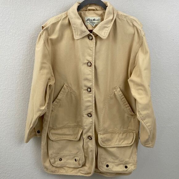 Vintage Eddie Bauer 100% Cotton Utility Jacket size Small - Picture 1 of 15